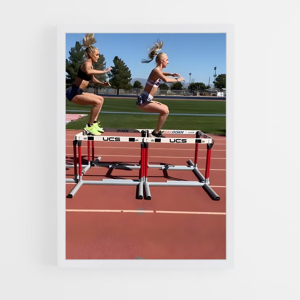 Poster Saut au-dessus des Obstacles – affiche Athlétisme (vue 3)