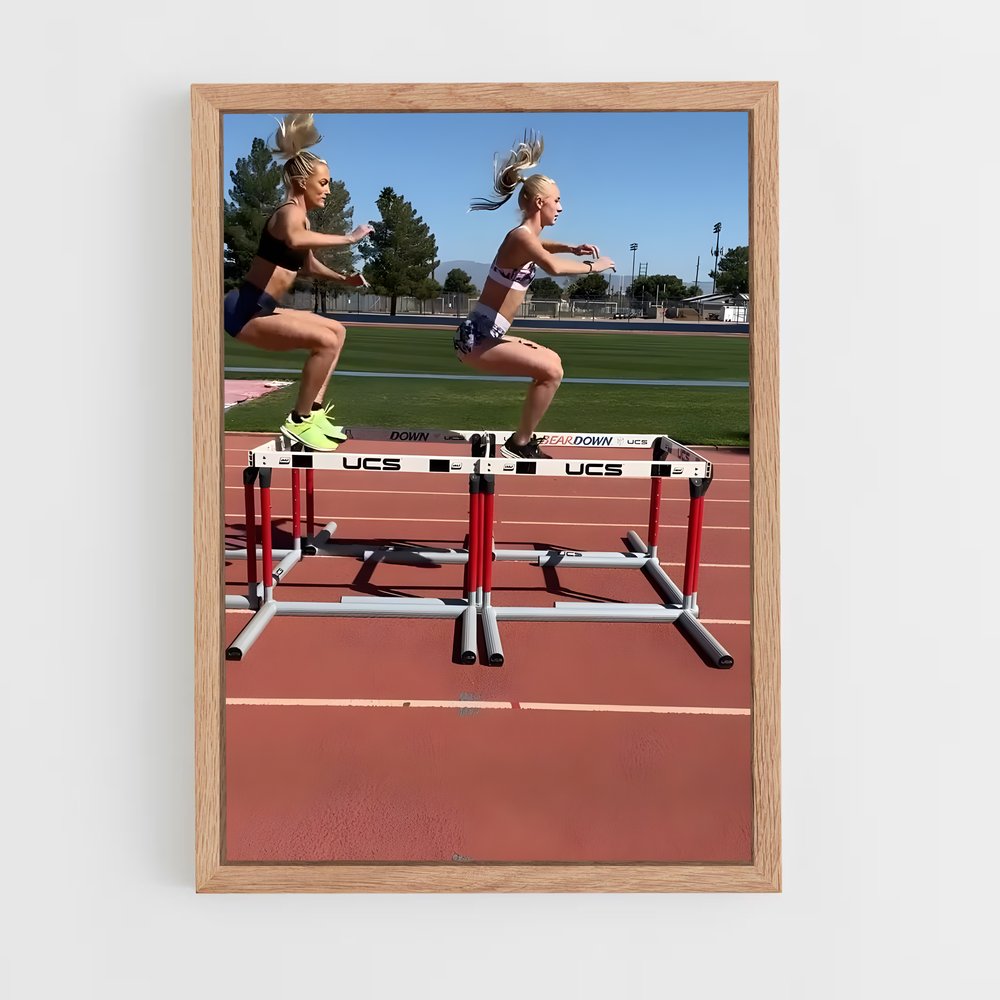 Poster Saut au-dessus des Obstacles – affiche Athlétisme (vue 4)