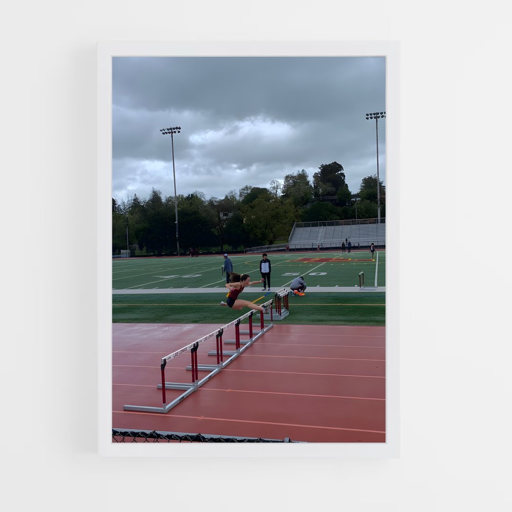 Poster Hurdles de obstacles – affiche Athlétisme (vue 3)