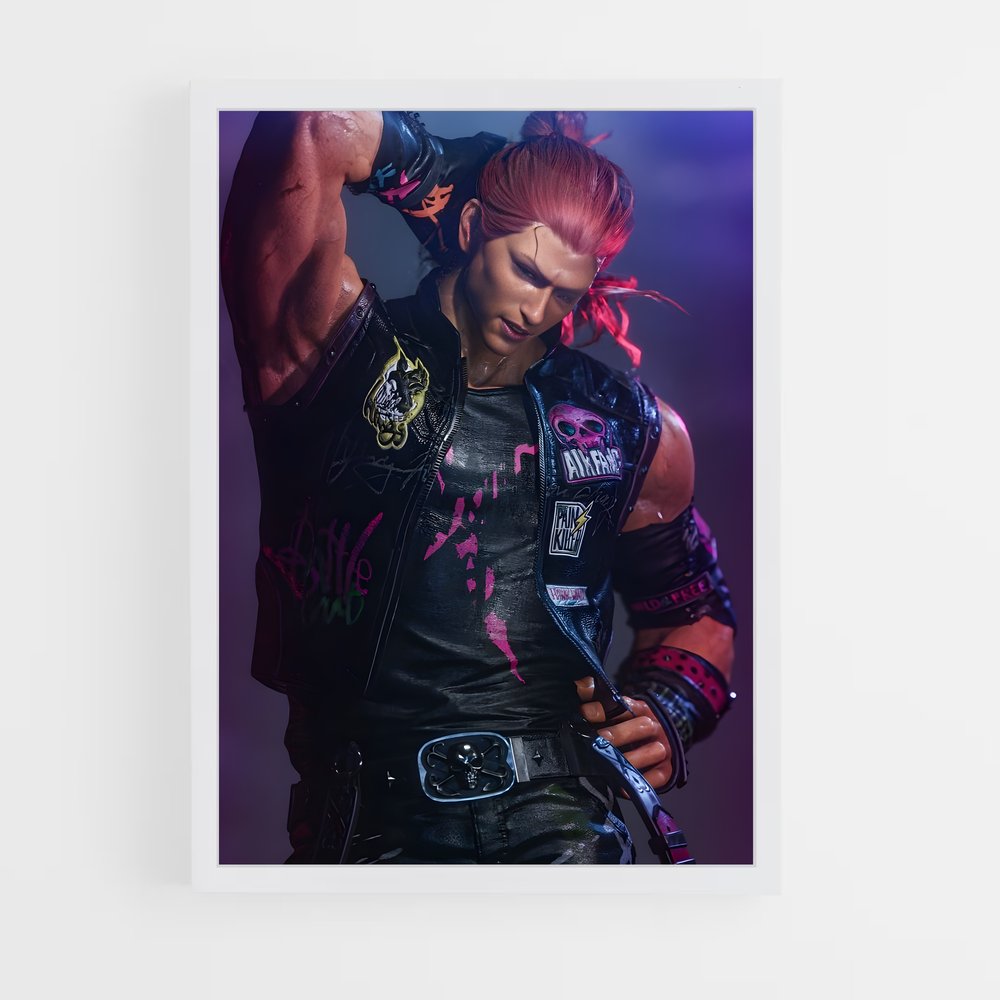 Poster Mic Check Hwoarang – affiche Tekken (vue 3)