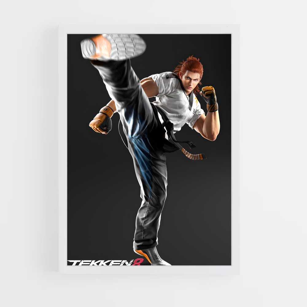 Poster Hwoarang en Action – affiche Tekken (vue 3)
