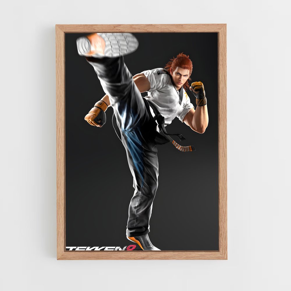 Poster Hwoarang en Action – affiche Tekken (vue 4)