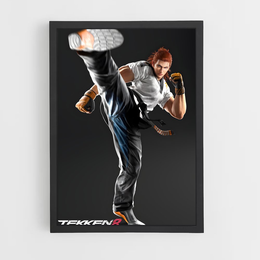 Poster Hwoarang en Action – affiche Tekken (vue 2)