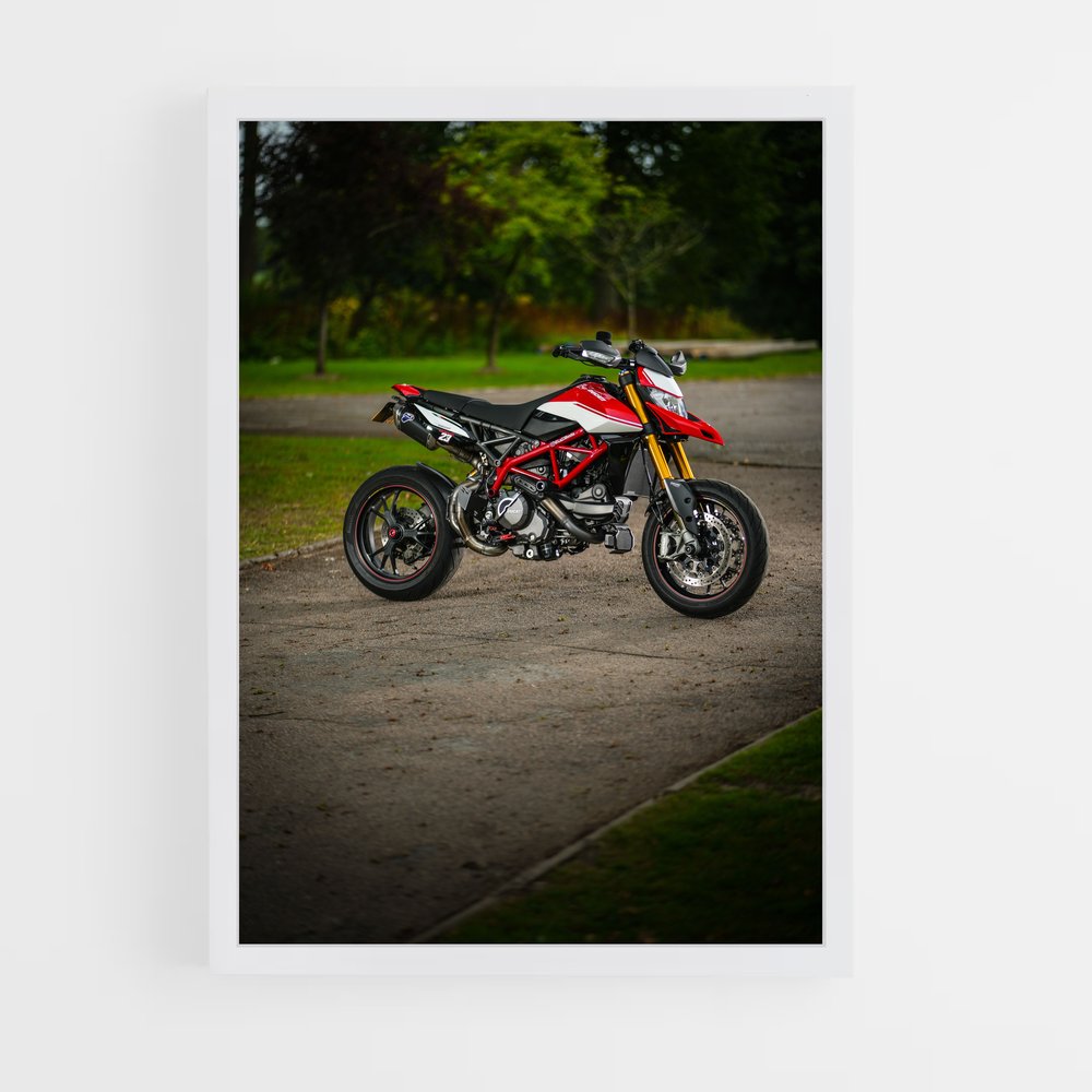 Poster Hyperdrive Rouge – affiche Ducati (vue 3)