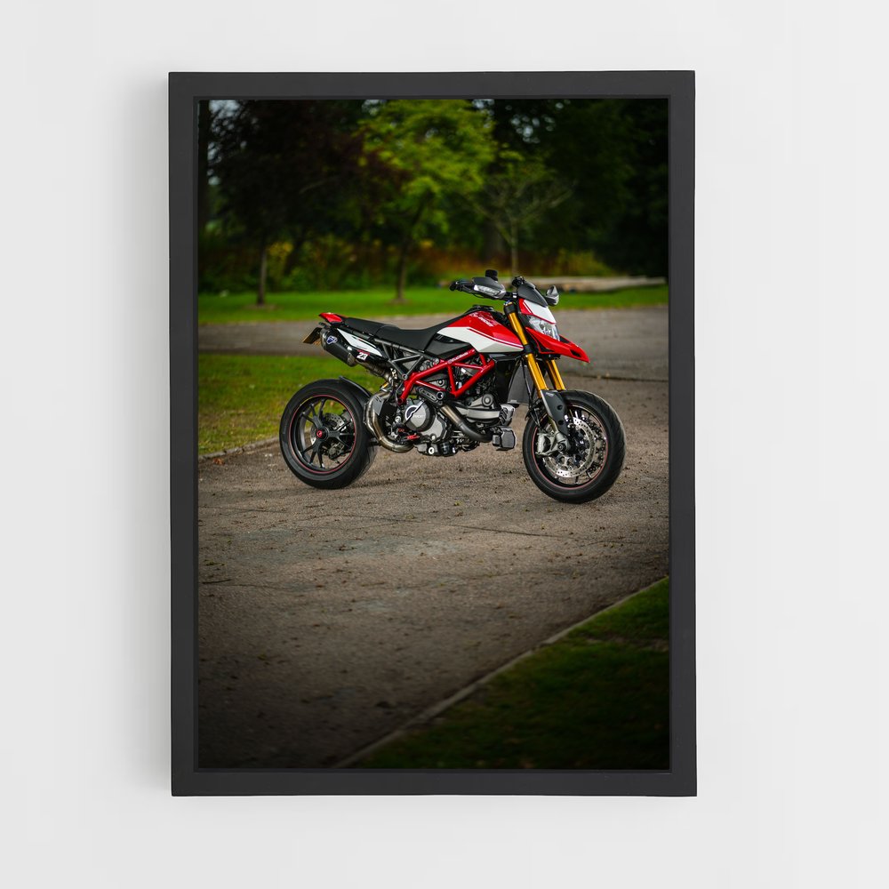 Poster Hyperdrive Rouge – affiche Ducati (vue 2)