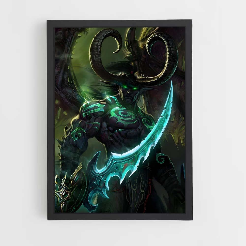Poster Illidan, le Seigneur des Ombres – affiche World of Warcraft (vue 2)