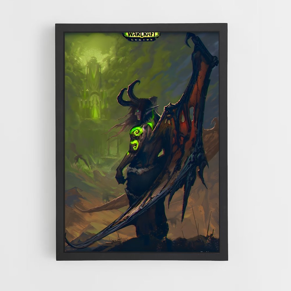 Poster Illidan le Dragon de Guerre – affiche World of Warcraft (vue 2)
