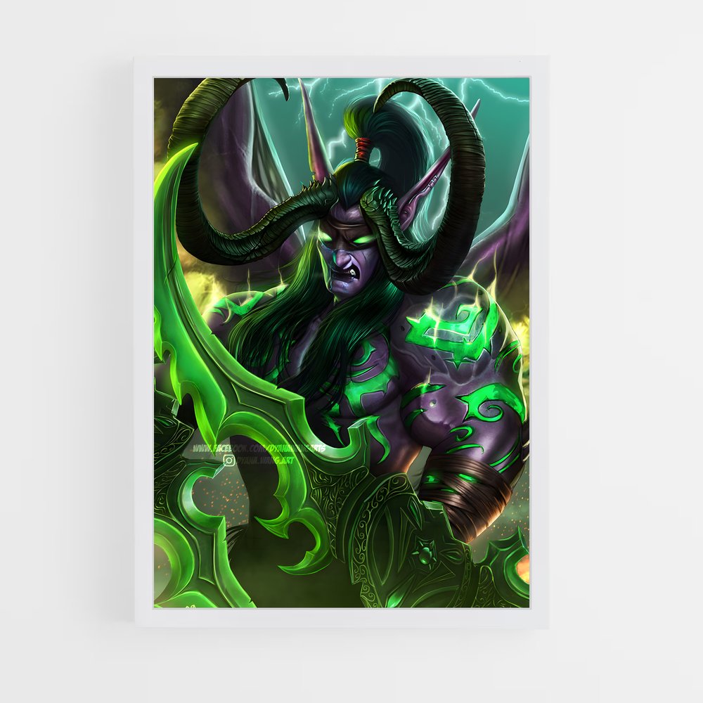 Poster Le Flamboiement d'Illidan – affiche World of Warcraft (vue 3)