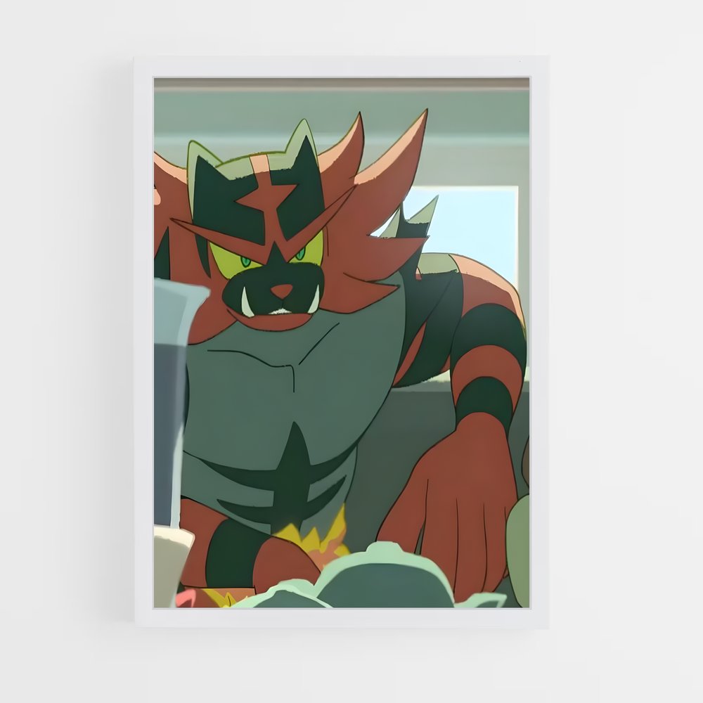 Poster Incineroar Fury – affiche Pokemon (vue 3)
