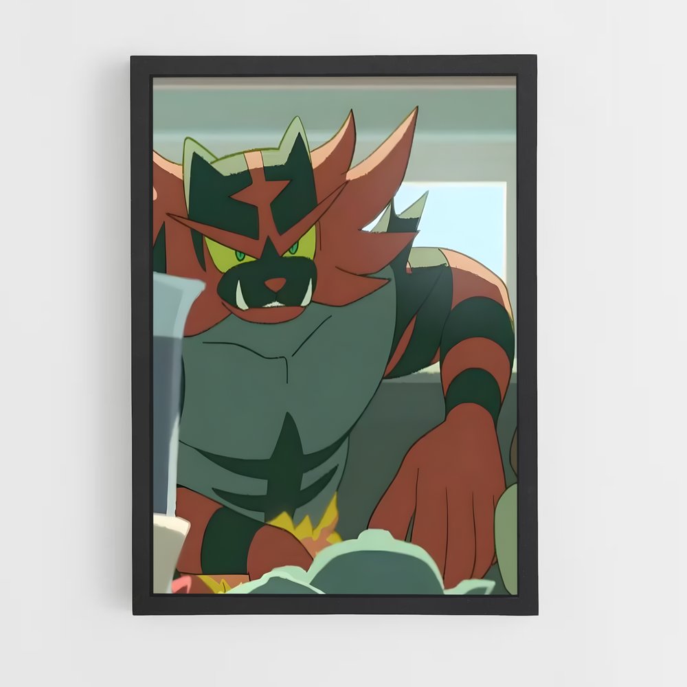 Poster Incineroar Fury – affiche Pokemon (vue 2)