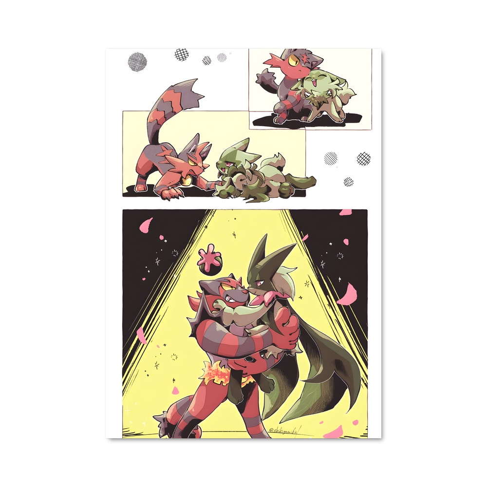 Poster Duel de Complices – affiche Pokemon