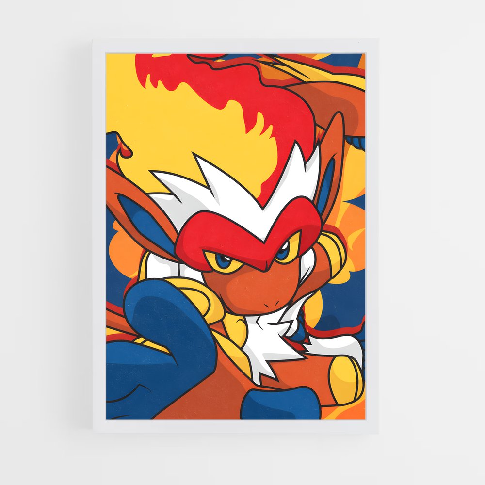 Poster Flamme de la Jungle – affiche Pokemon (vue 3)