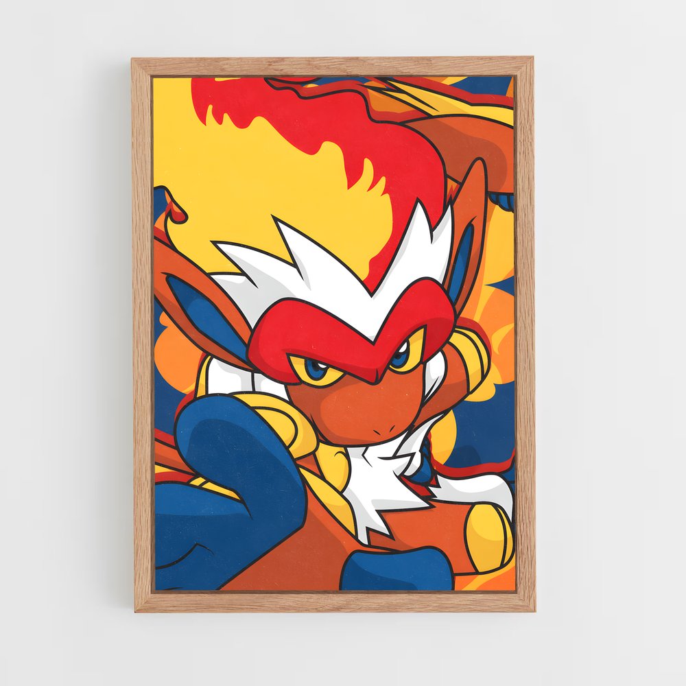 Poster Flamme de la Jungle – affiche Pokemon (vue 4)