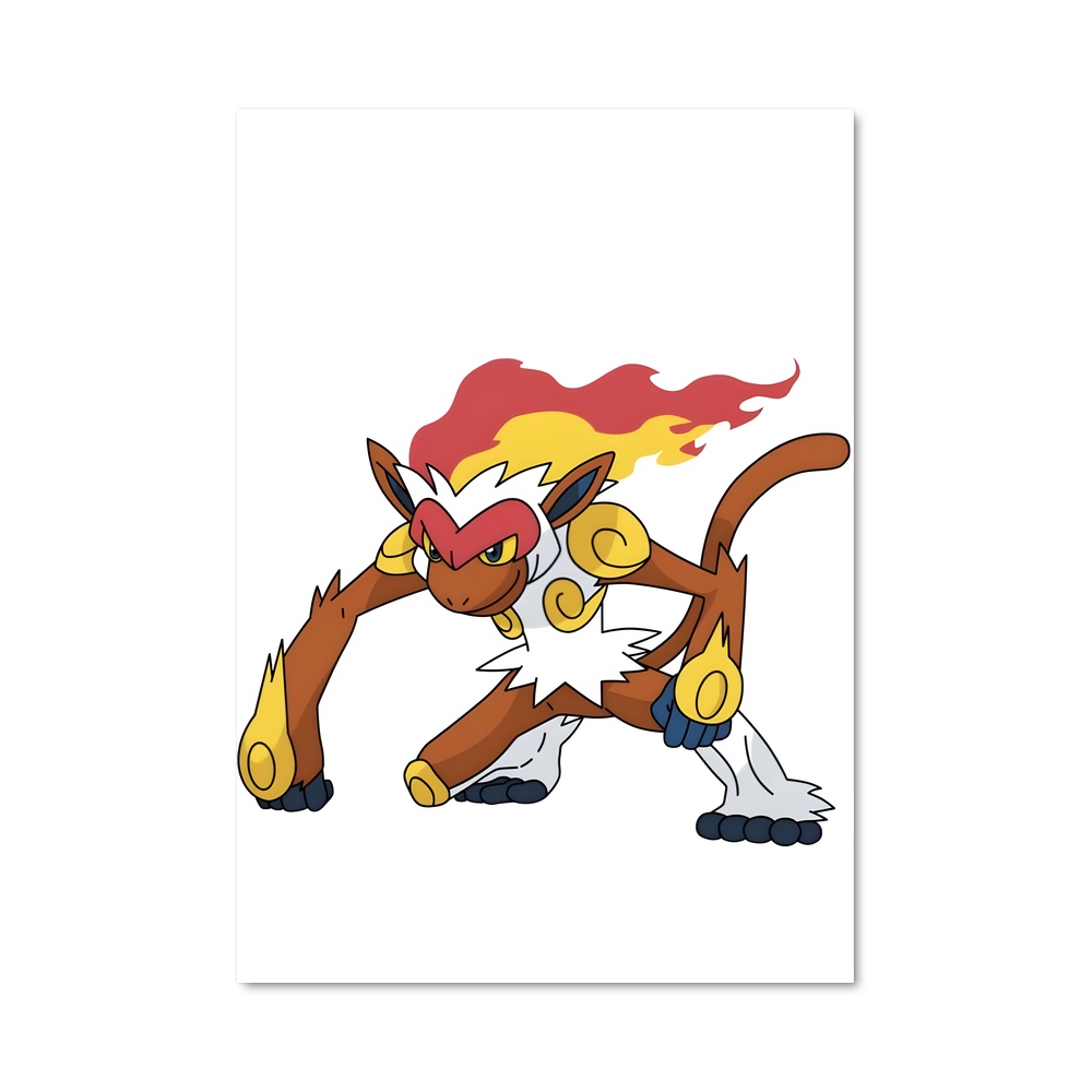 Poster Infernape flammes – affiche Pokemon