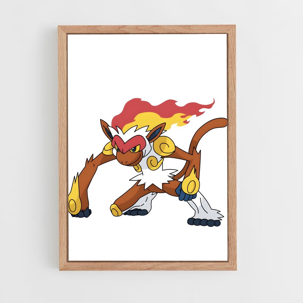 Poster Infernape flammes – affiche Pokemon (vue 4)