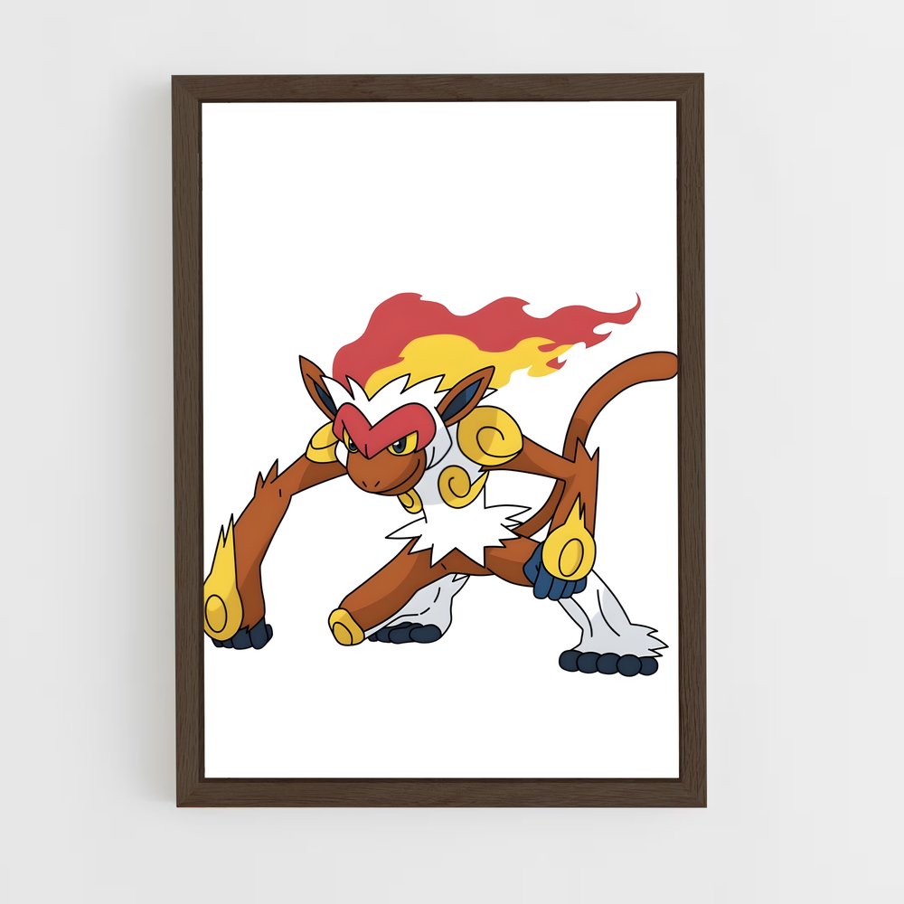 Poster Infernape flammes – affiche Pokemon (vue 5)