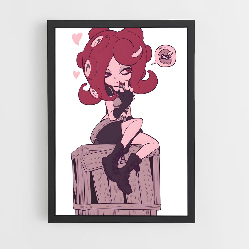Poster La Danseuse Écarlate – affiche Splatoon (vue 2)