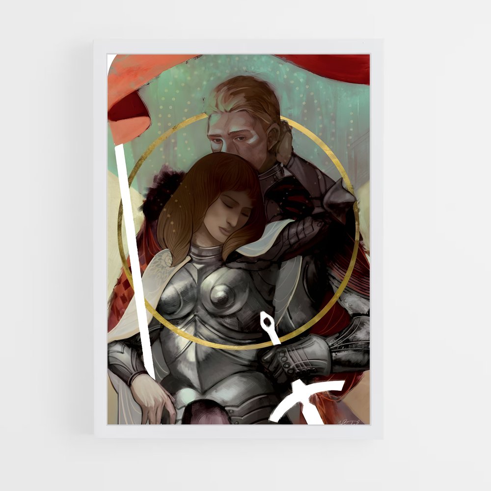 Poster Amour et Armure – affiche Dragon age (vue 3)