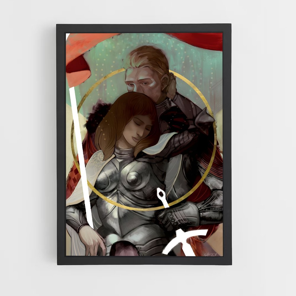 Poster Amour et Armure – affiche Dragon age (vue 2)