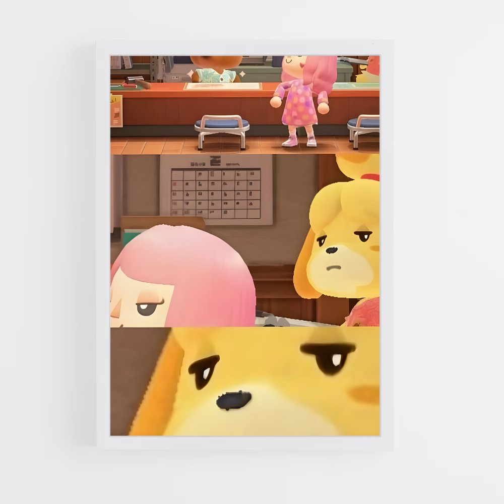 Poster Isabelle Plongez – affiche Animal Crossing (vue 3)