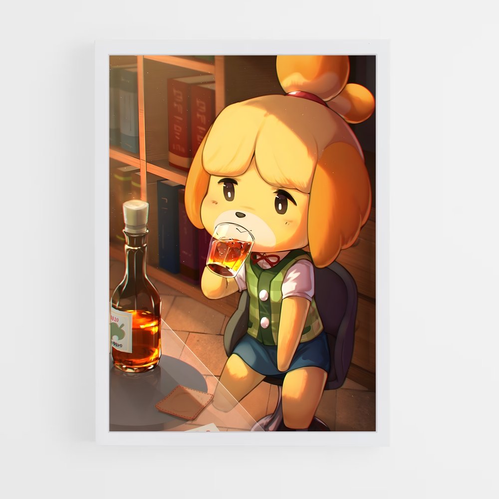 Poster La Soirée Détente – affiche Animal Crossing (vue 3)