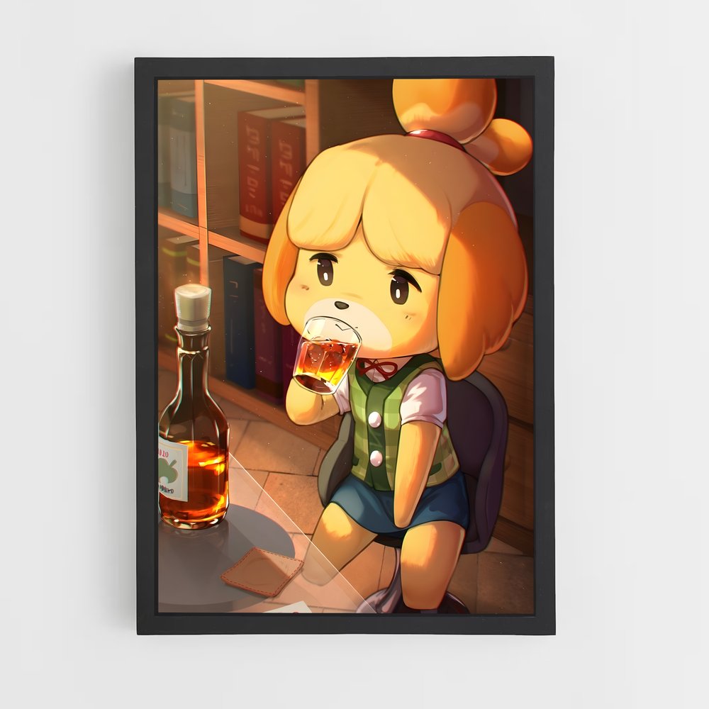 Poster La Soirée Détente – affiche Animal Crossing (vue 2)