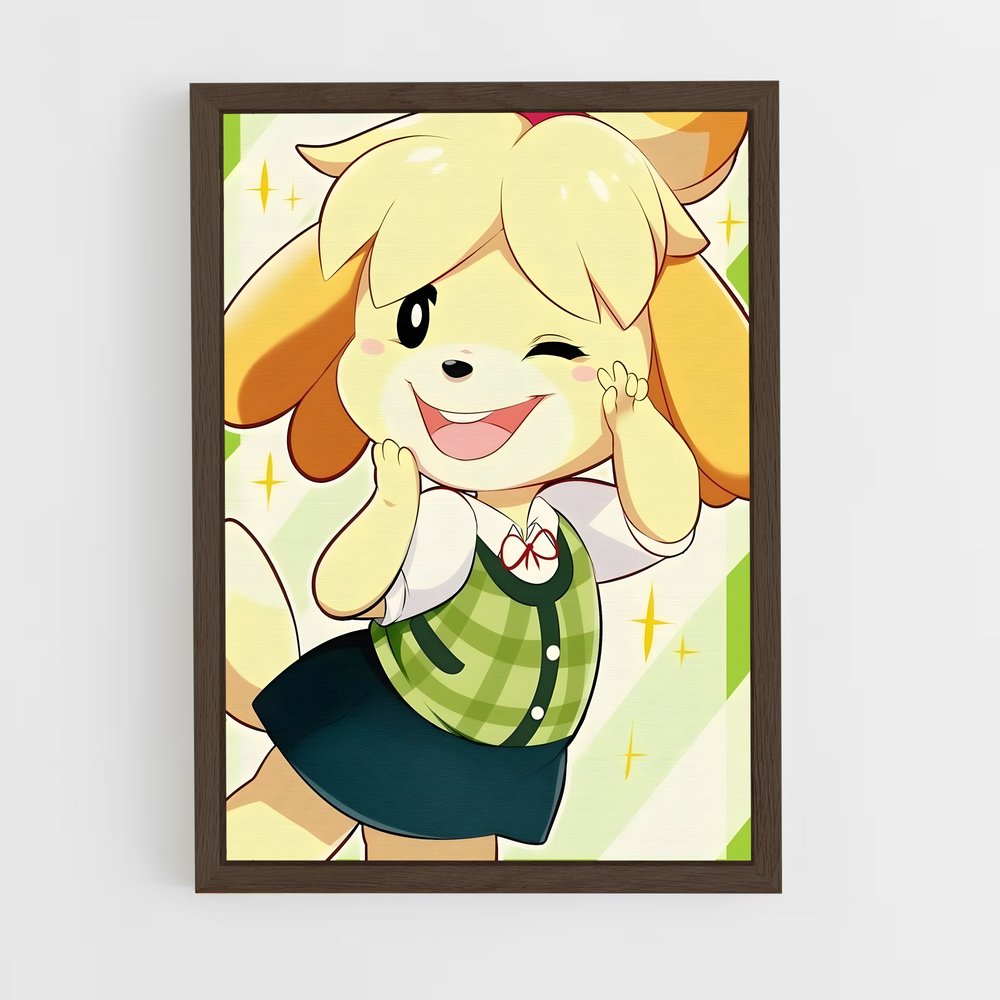 Poster Isabelle en Vert – affiche Animal Crossing (vue 5)