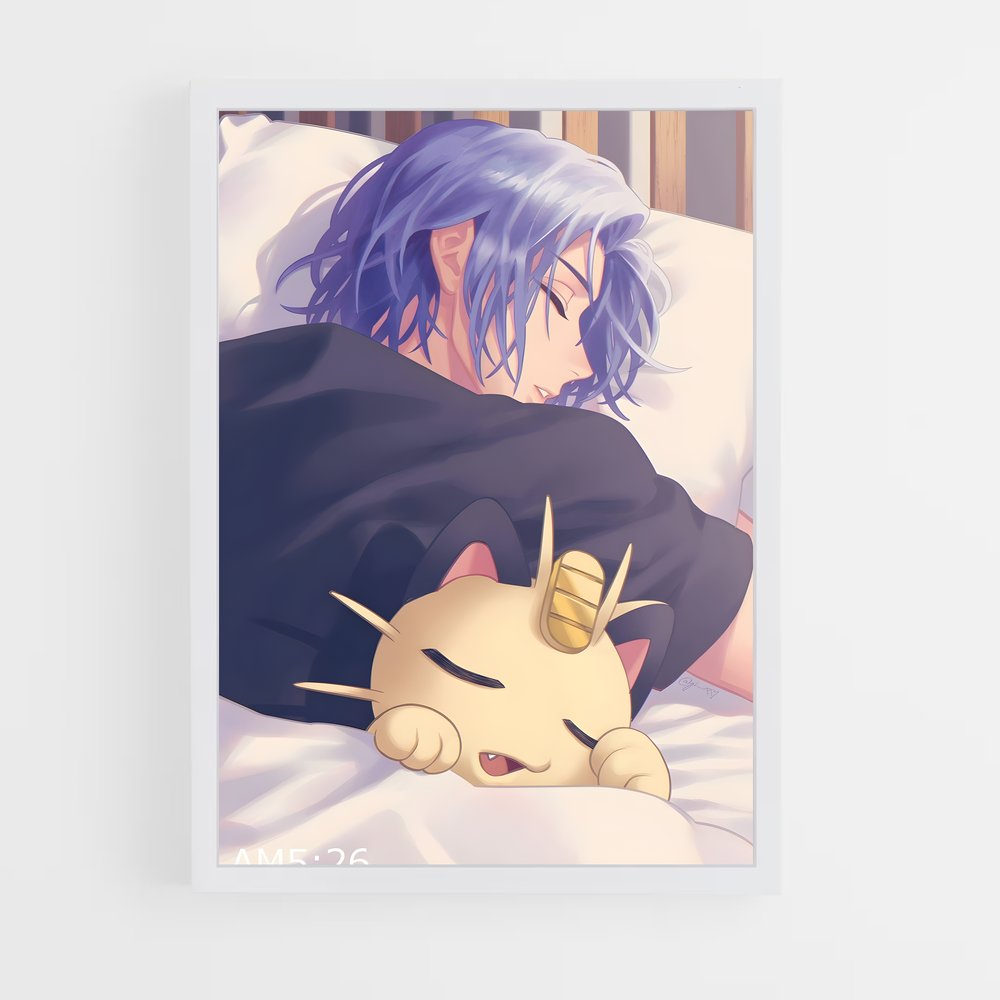 Poster Douce Nuit avec Minou – affiche Pokemon (vue 3)