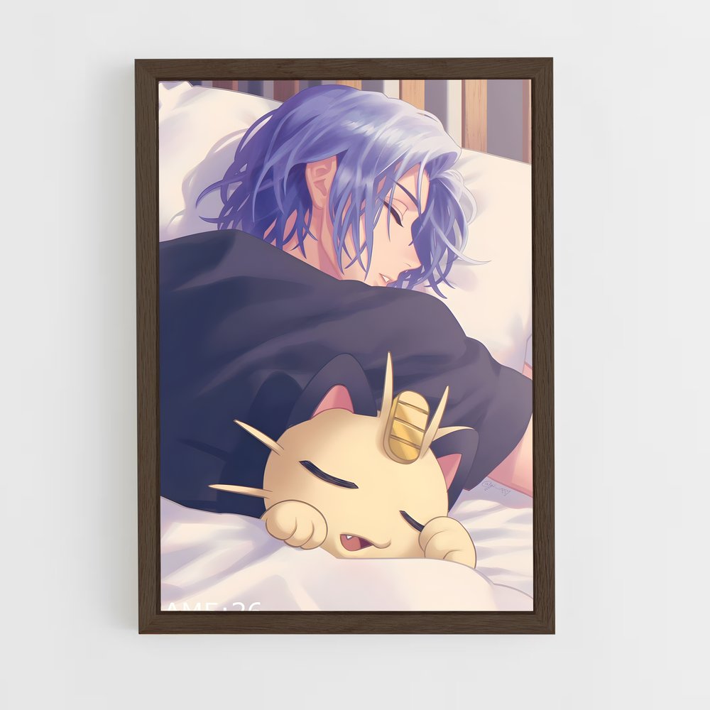 Poster Douce Nuit avec Minou – affiche Pokemon (vue 5)