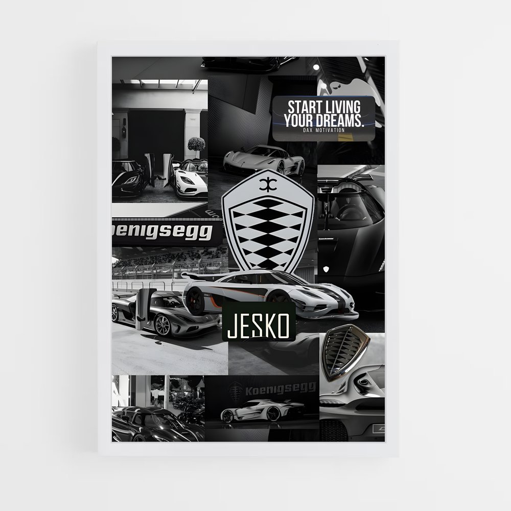 Poster Team Jesko – affiche Koenigsegg (vue 3)