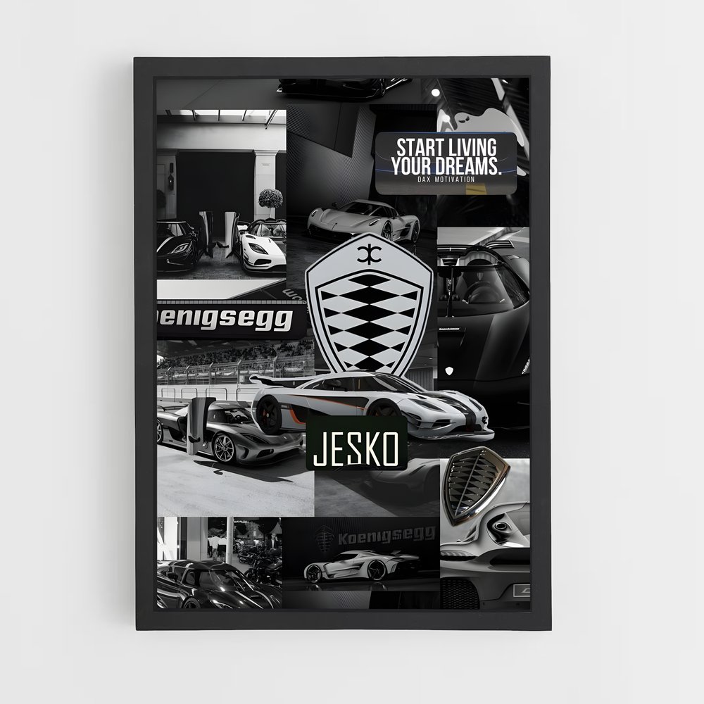 Poster Team Jesko – affiche Koenigsegg (vue 2)