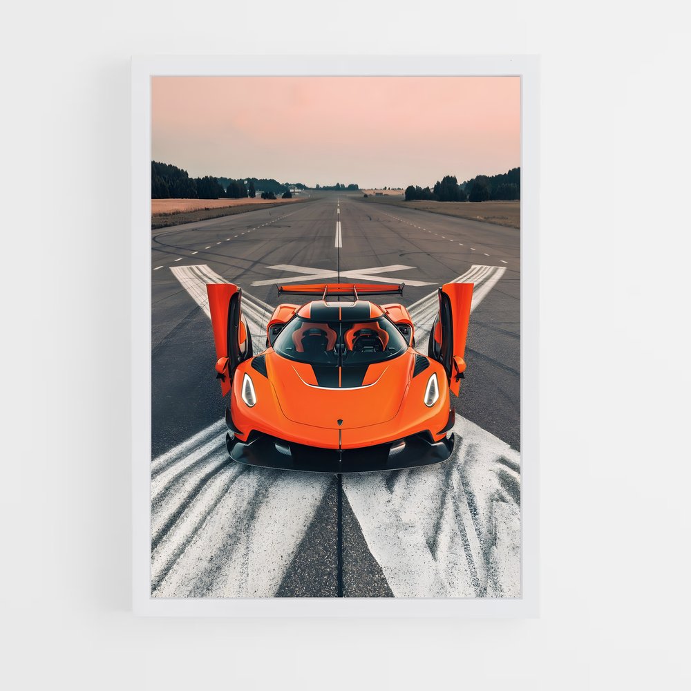 Poster Orange Express – affiche Koenigsegg (vue 3)