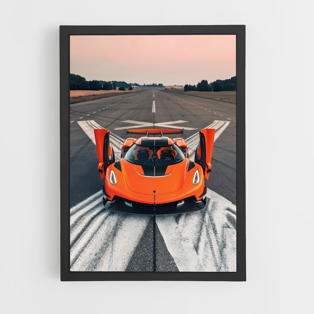 Poster Orange Express – affiche Koenigsegg (vue 2)