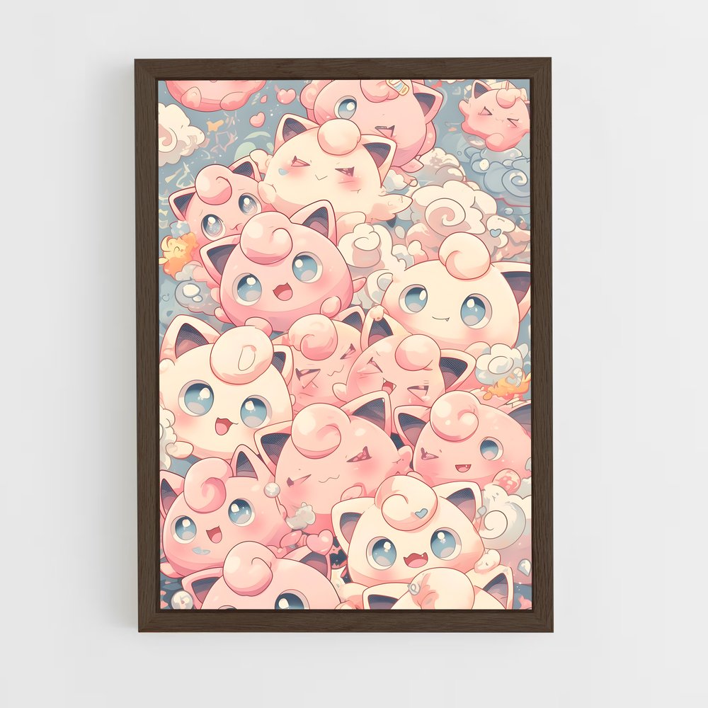 Poster Jigglypuff de monde – affiche Pokemon (vue 5)