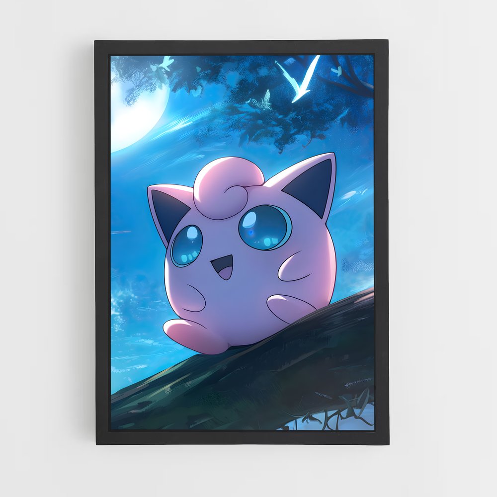 Poster Jigglypuff en Fête – affiche Pokemon (vue 2)