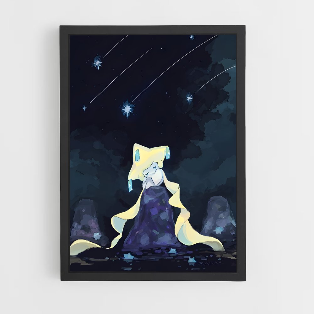 Poster Jirachi sous les Étoiles – affiche Pokemon (vue 2)