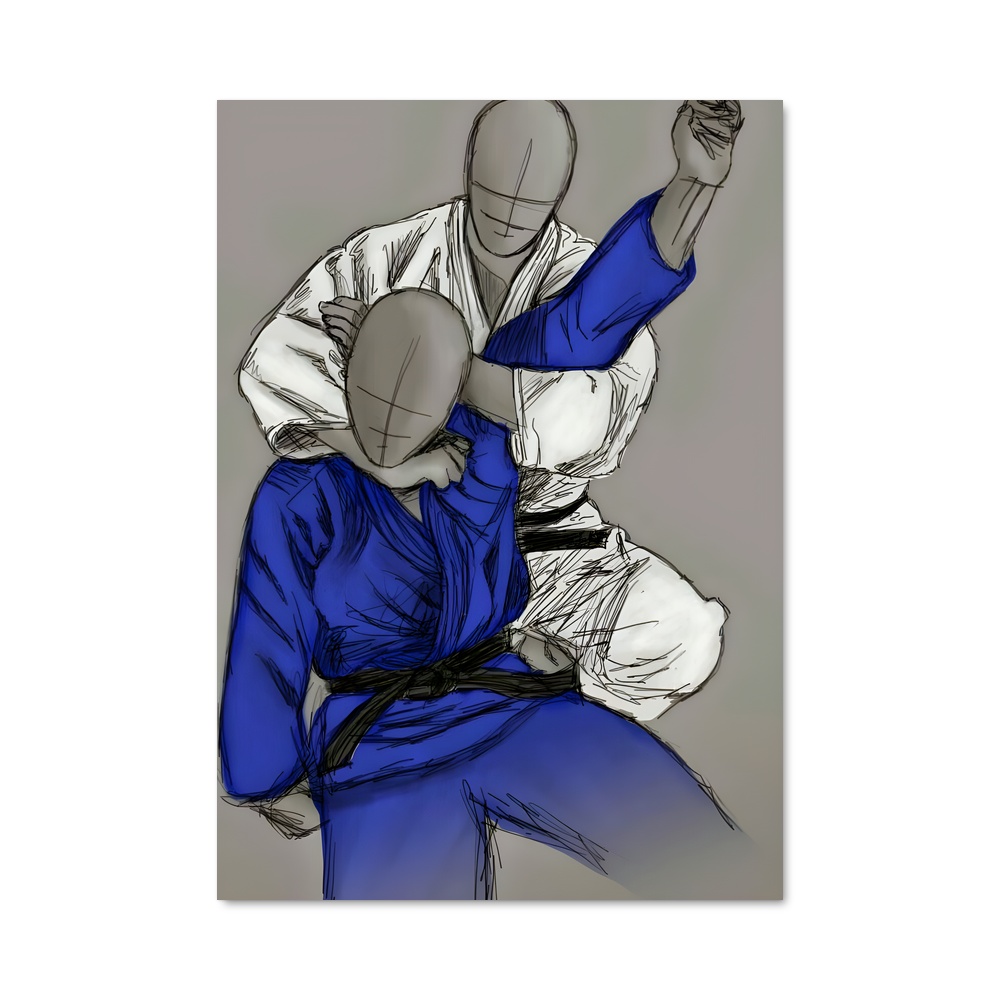 Poster Duel de Kimonos – affiche Judo