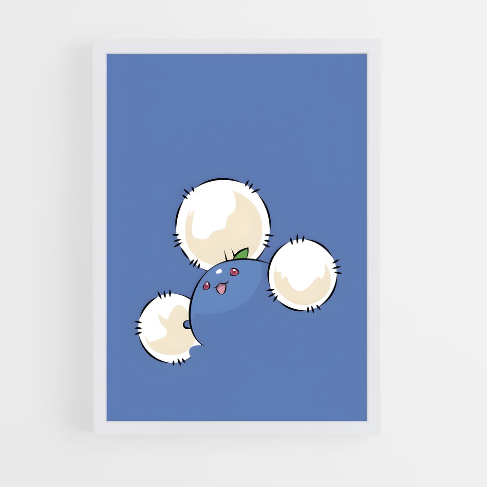 Poster Jumpluff Cat – affiche Pokemon (vue 3)