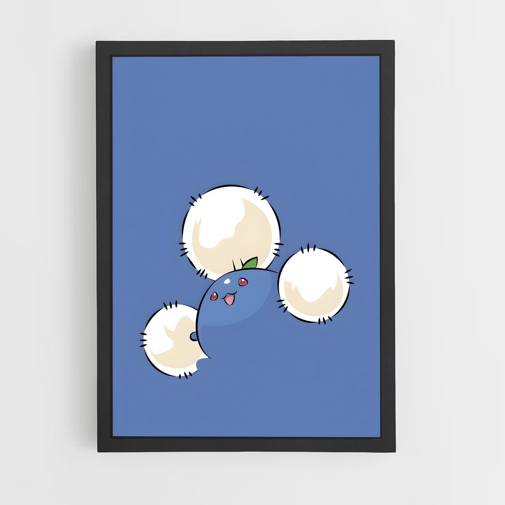 Poster Jumpluff Cat – affiche Pokemon (vue 2)