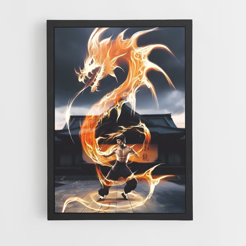 Poster Karate feu – affiche Karaté (vue 2)