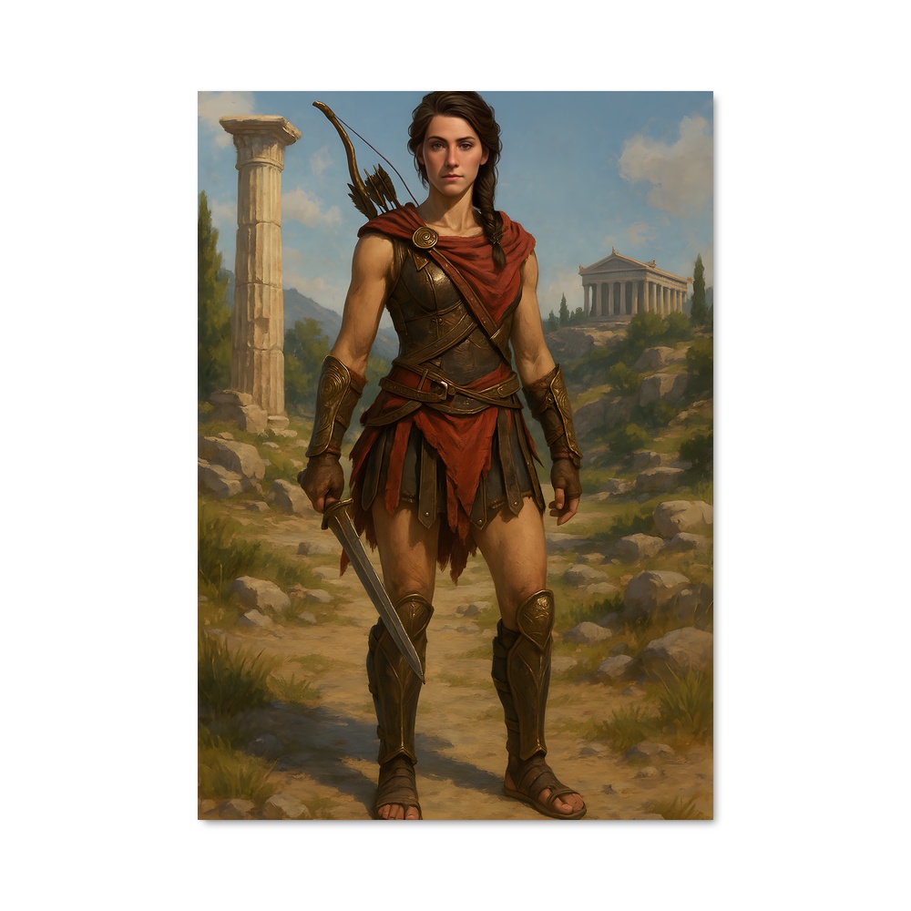 Poster Kassandra guerrier – affiche Assassin's Creed
