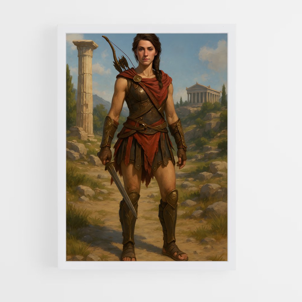 Poster Kassandra guerrier – affiche Assassin's Creed (vue 3)
