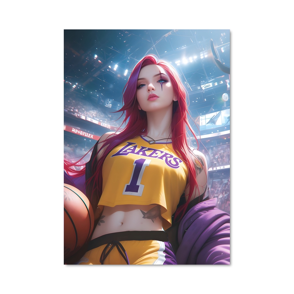 Poster Dunking Red – affiche League Of Legends