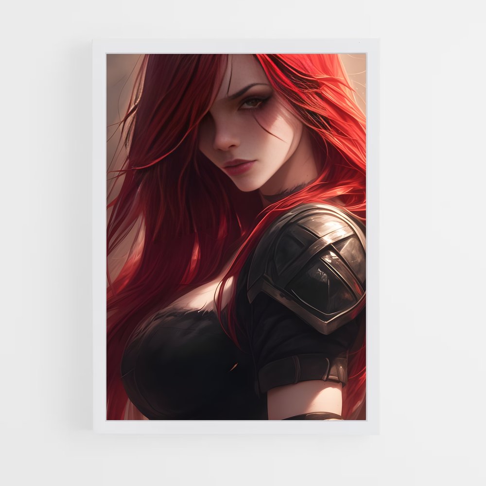 Poster Guerrière en Flammes – affiche League Of Legends (vue 3)