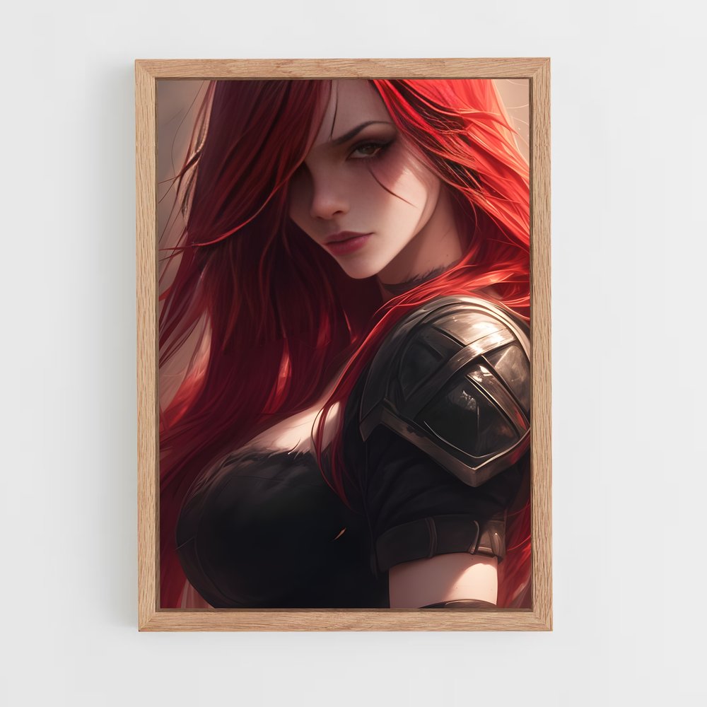 Poster Guerrière en Flammes – affiche League Of Legends (vue 4)