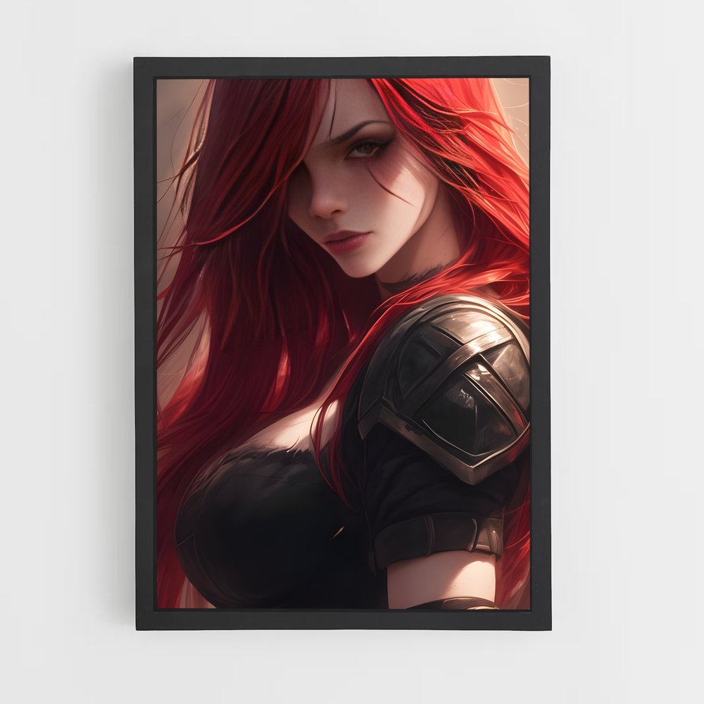 Poster Guerrière en Flammes – affiche League Of Legends (vue 2)