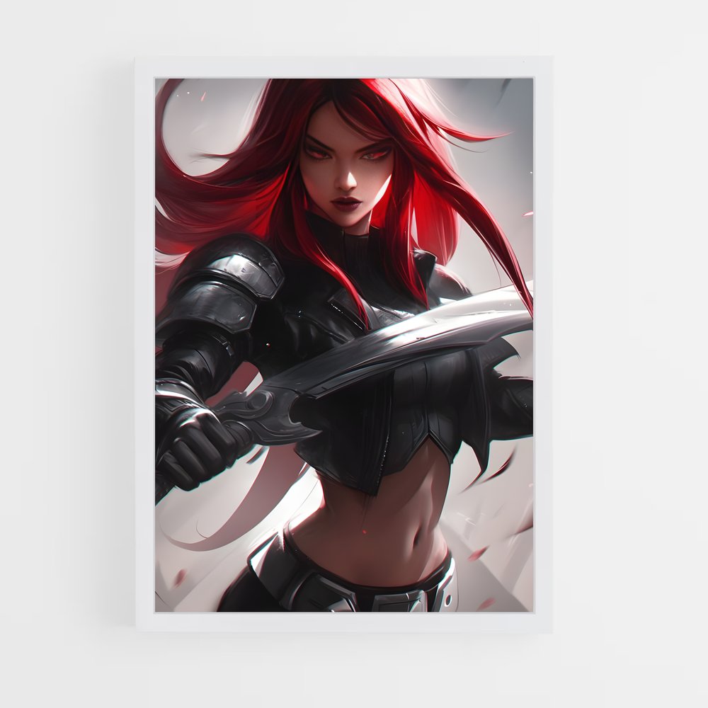 Poster Valkyrie Rouge – affiche League Of Legends (vue 3)