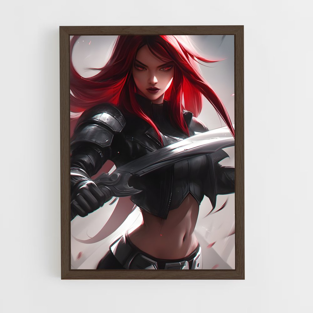 Poster Valkyrie Rouge – affiche League Of Legends (vue 5)