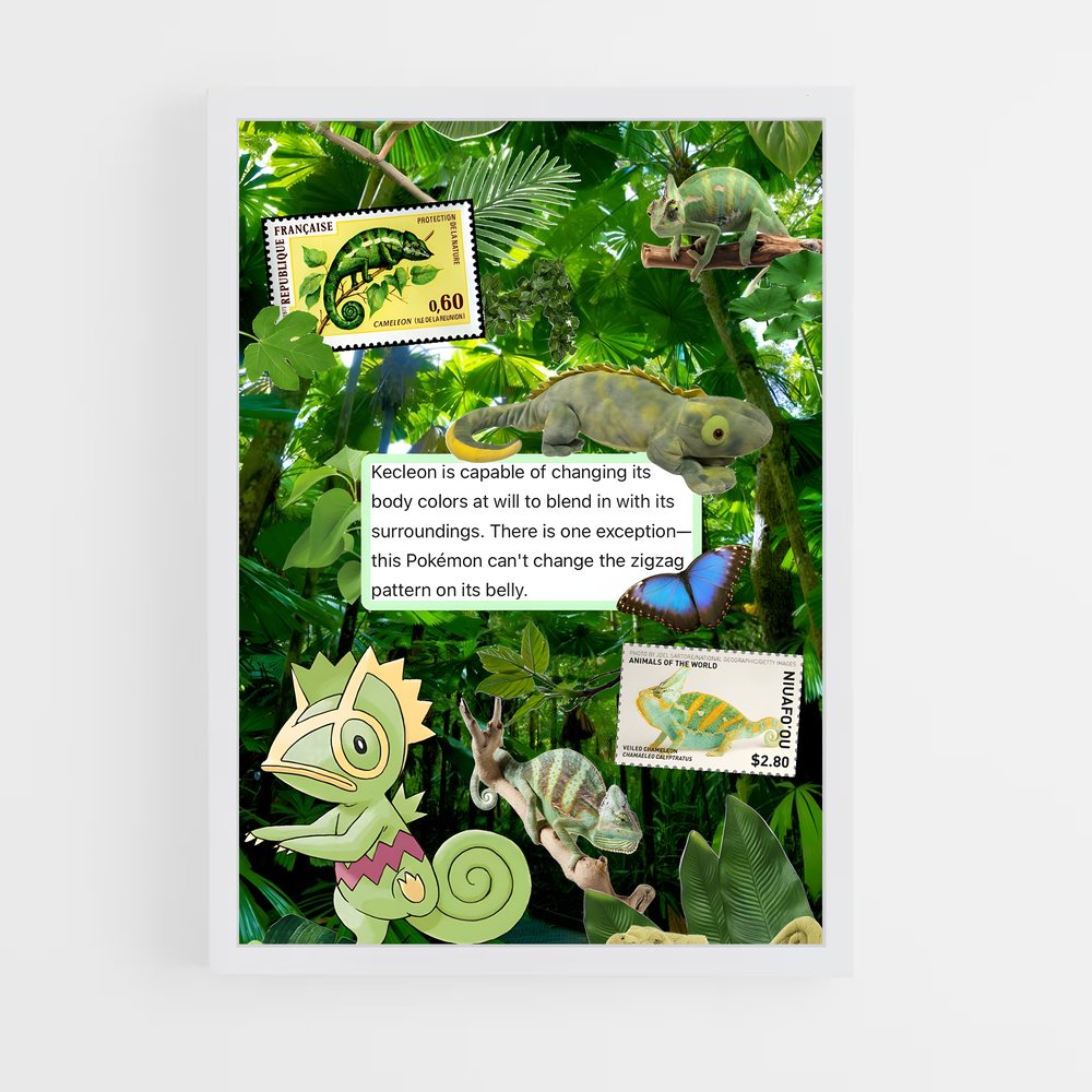 Poster Dinosaure en Folie – affiche Pokemon (vue 3)