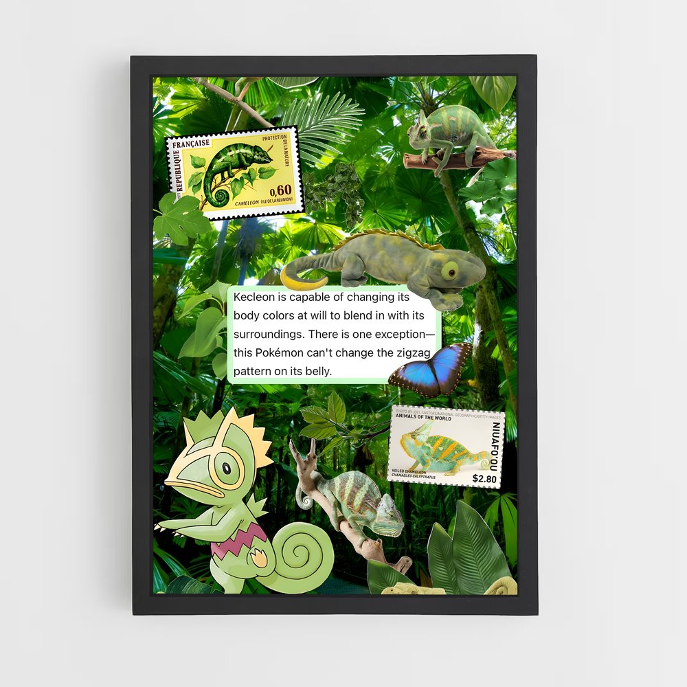 Poster Dinosaure en Folie – affiche Pokemon (vue 2)